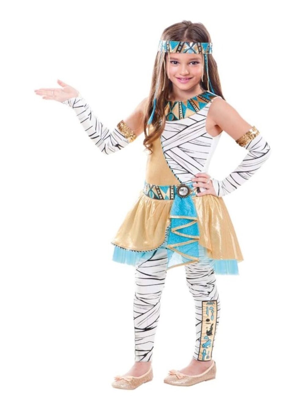 Cleopatra Girls Costume Egyptian Princess Dress Queen of The Nile Size Medium